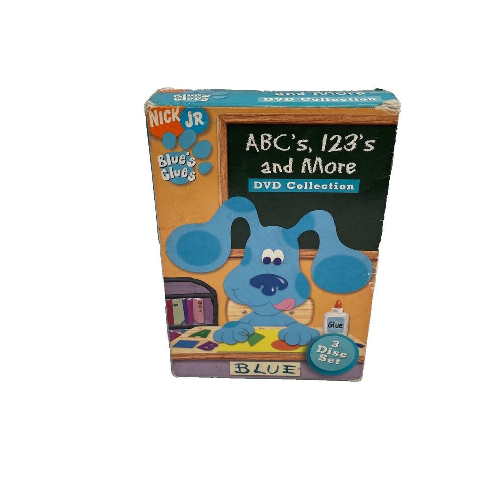 Rare Vintage 2004 Blue’s Clues Nick Jr ABC’s & 123’s Box Set 3 Disc Collection